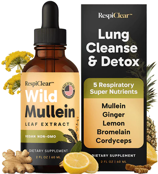 RespiClear liquid supplement bottle